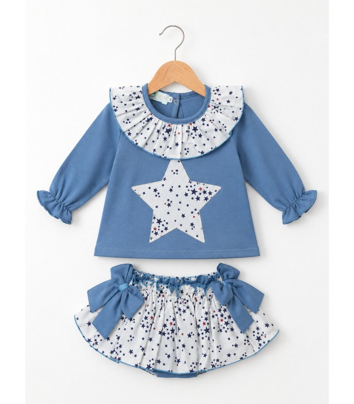 CONJUNTO BBO ESTRELLA NAVIDAD FALDA